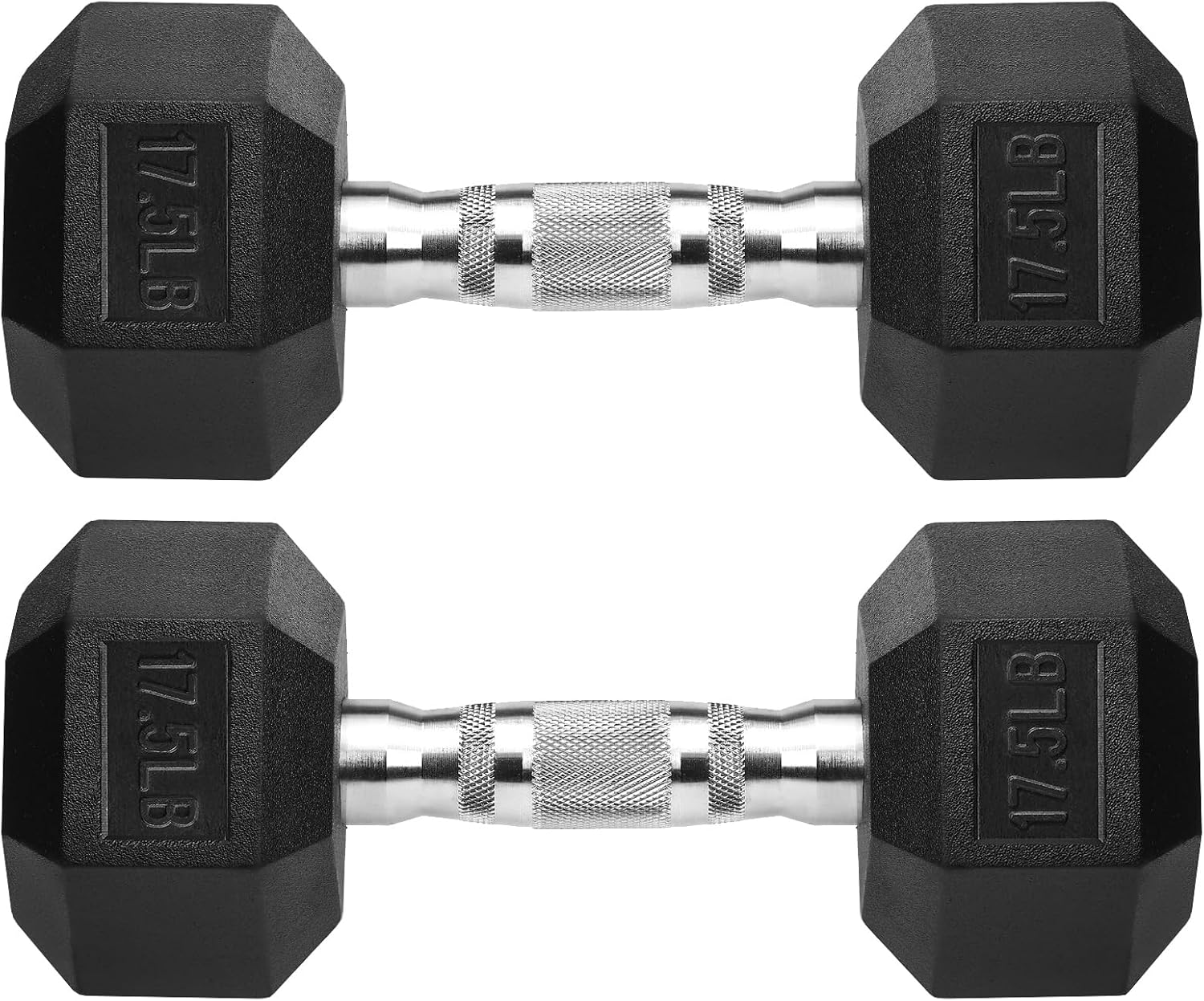 Home Gym Full Setup - Hex Dumbbells Rubber Coated Cast Iron