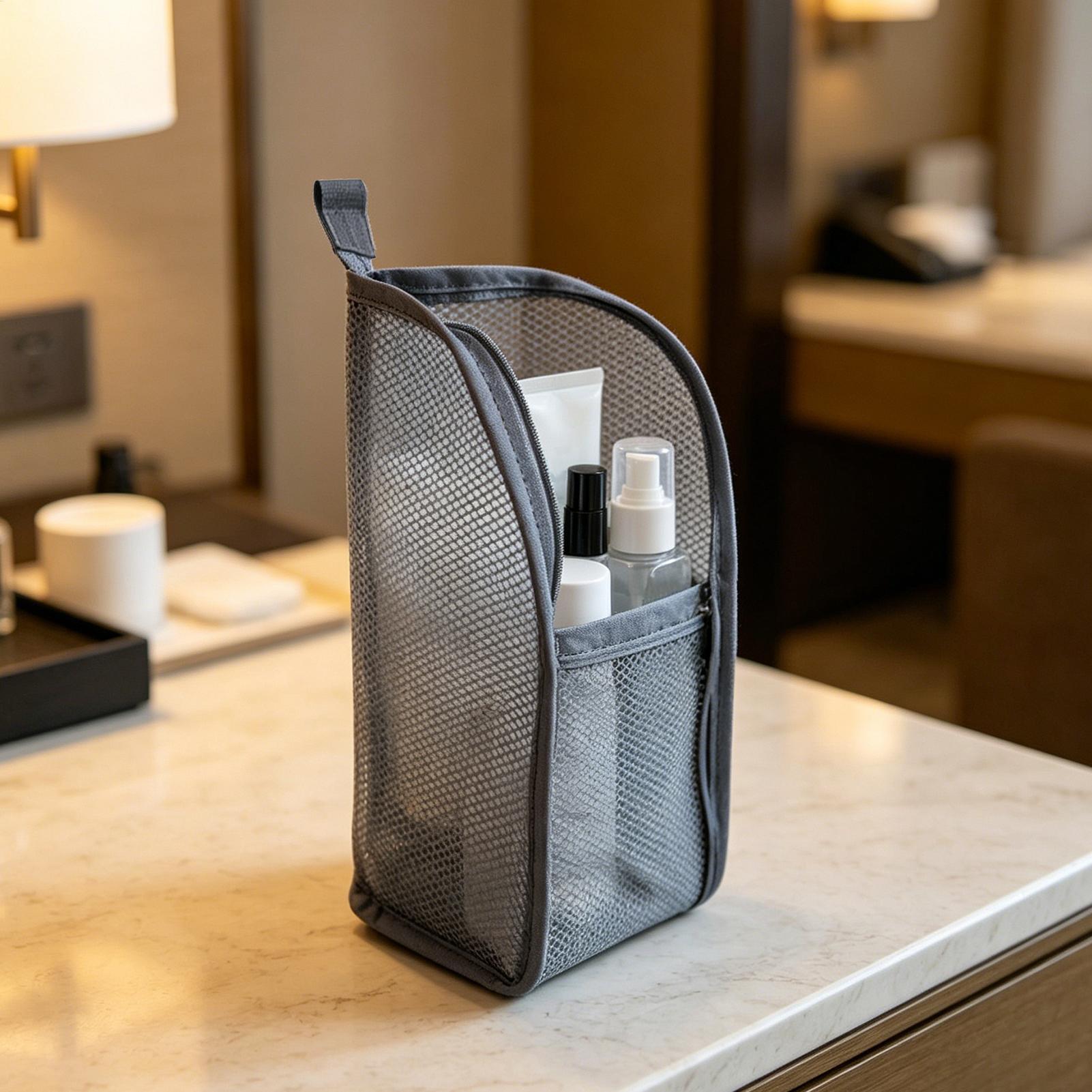 Home Gym China - Standing Toiletry Bag Waterproof Mesh Cosmetic