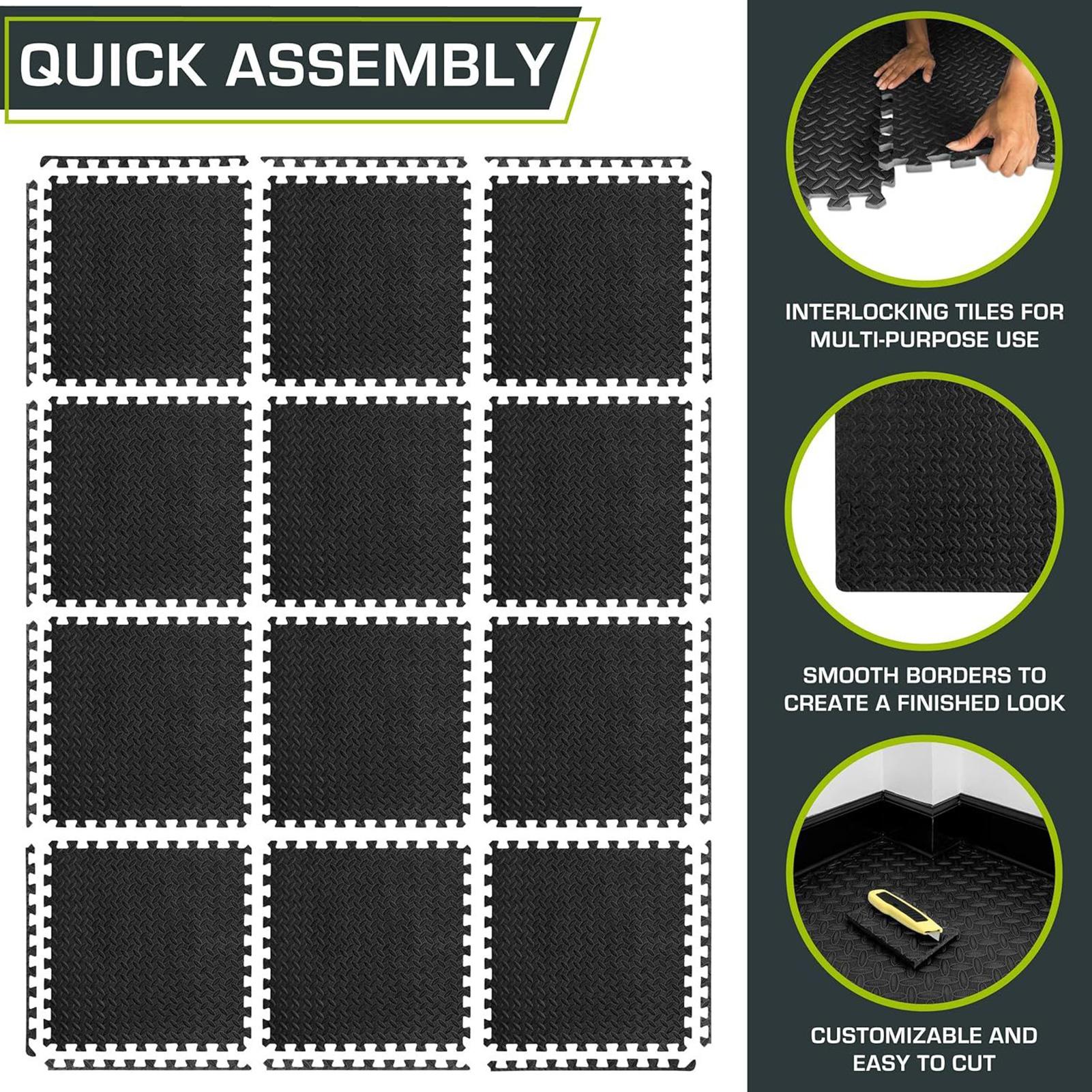 Home Gym For Toddlers - Puzzle Exercise Mat Foam Workout Padding