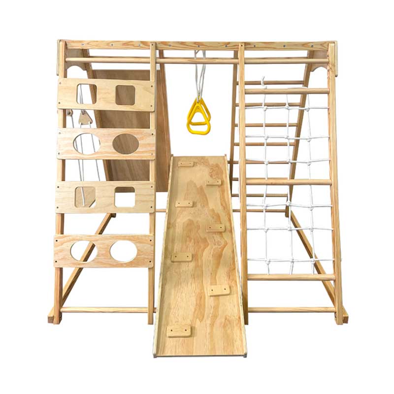 Home Gym For Toddlers - Kids Wooden Climbing Frame, Indoor Gym