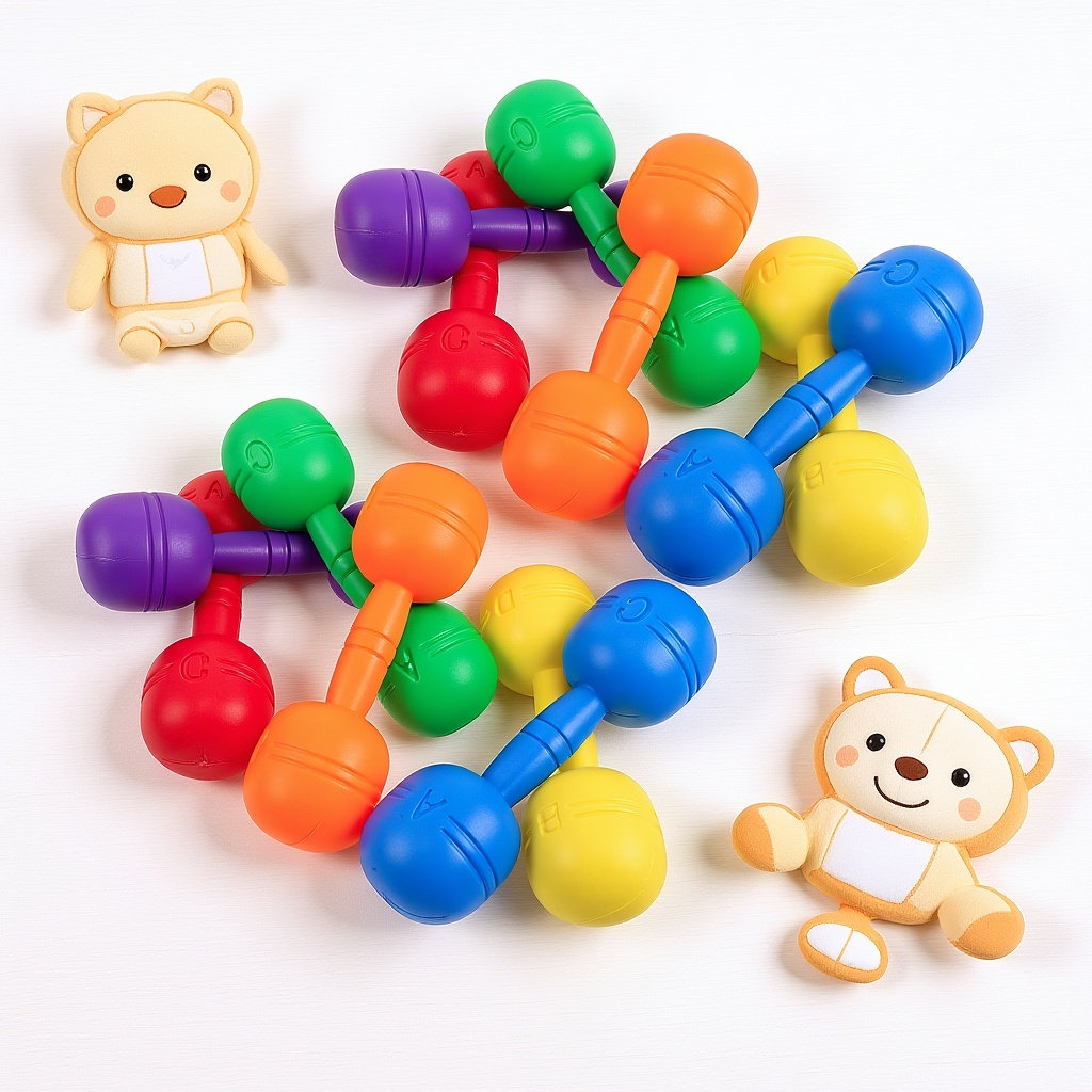 Home Gym For Toddlers - 12Pcs Kids Plastic Dumbbells and Toddlers
