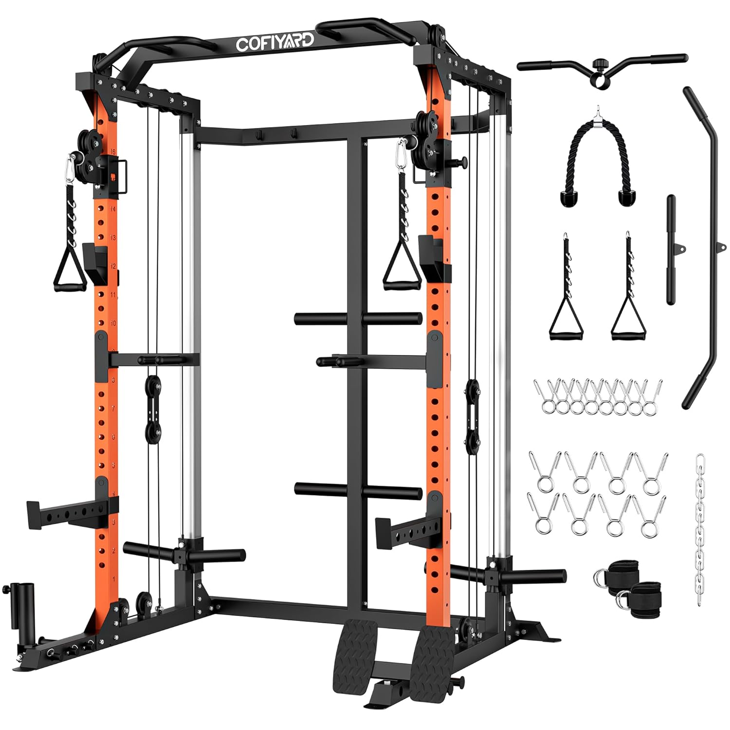 Pulley Home Gym - Power Cage, Power Rack with Dual