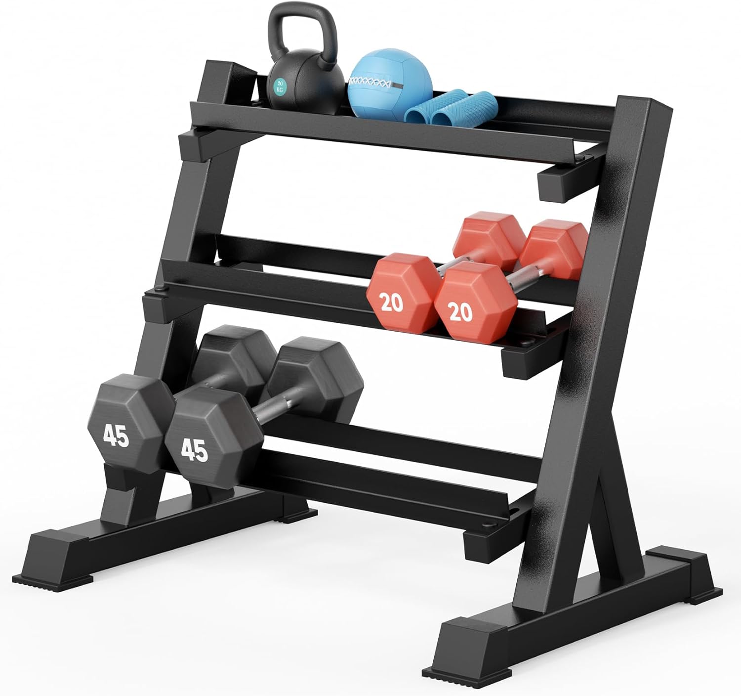 Home Gym Training - Home Gym Dumbbell Rack, 3 &