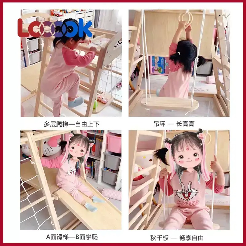Multifunctional Wooden Toddler - đánh giá và giá Home Gym For Toddlers