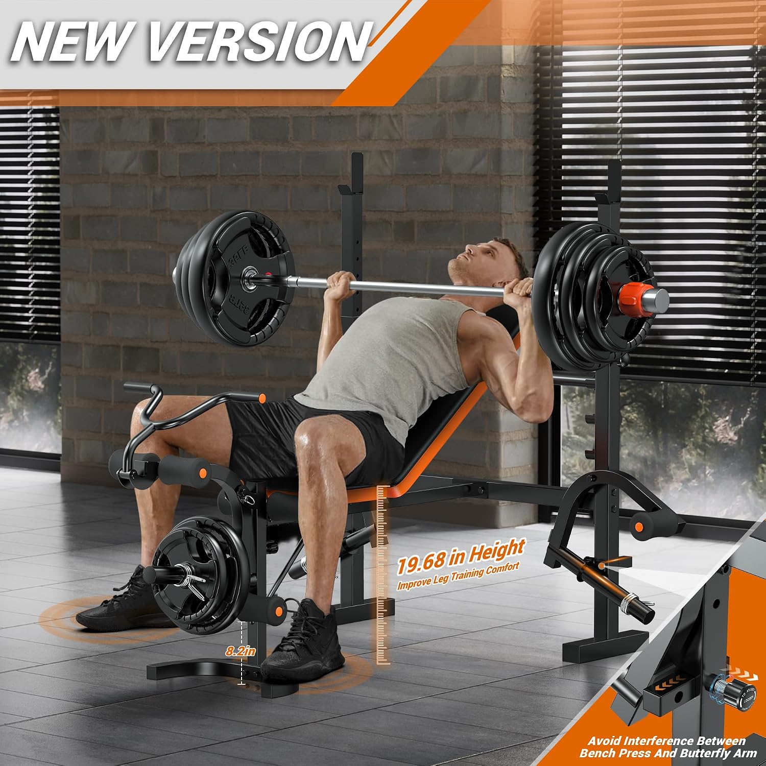 Weight Bench 770LBS with Leg E - đánh giá và giá Home Gym Leg Extension