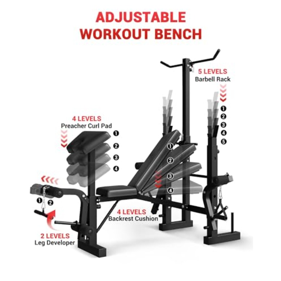 Home Gym 8-in-1 Foldable Weigh - đánh giá và giá Home Gym Leg Extension