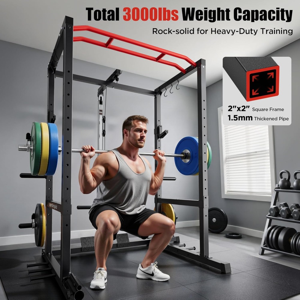 Multi-Functional Power Cage Sq - đánh giá và giá Pulley Home Gym