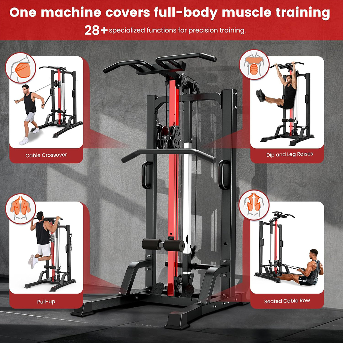Pooboo Home Gym Machine - High - đánh giá và giá Pulley Home Gym