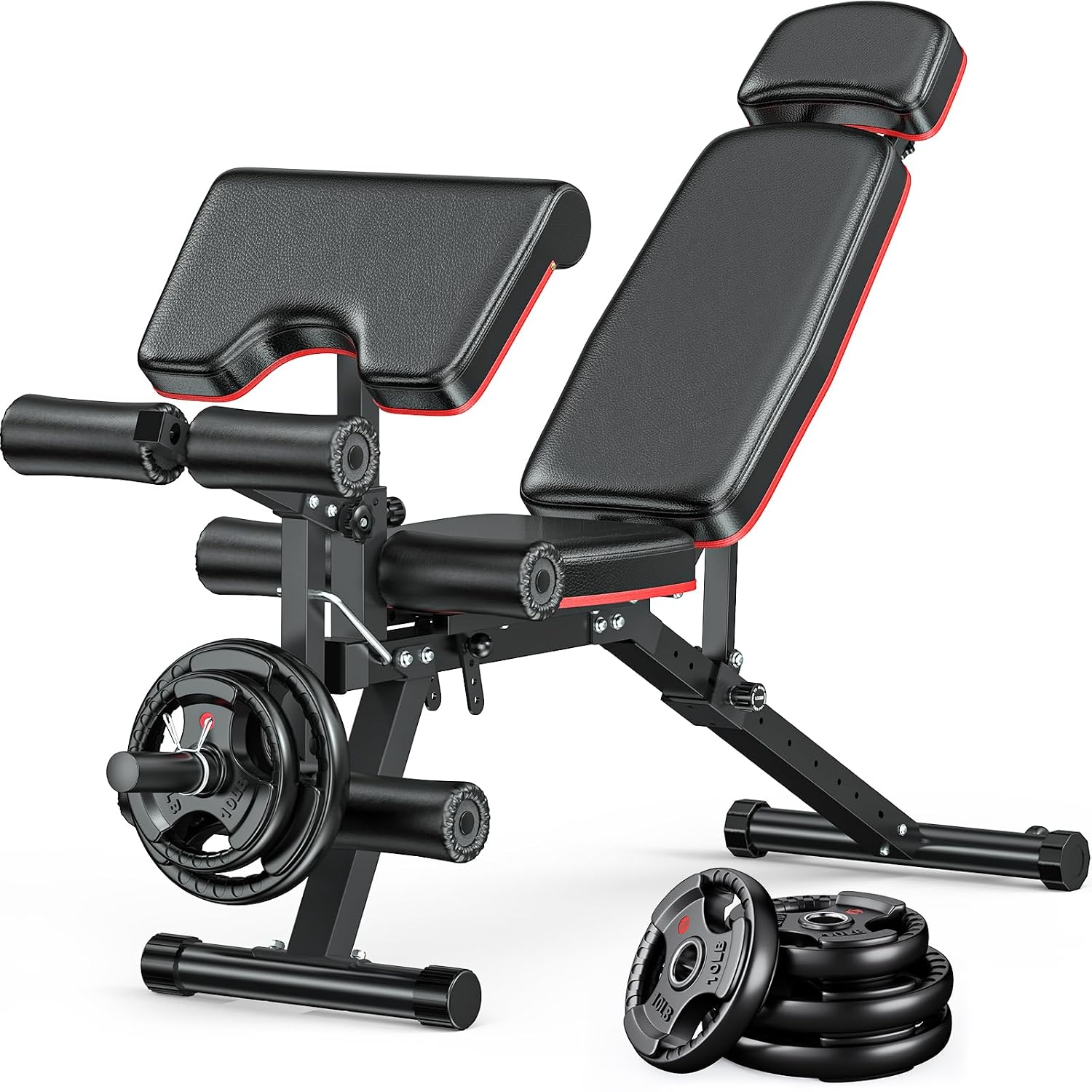 Adjustable Weight Bench with L - đánh giá và giá Home Gym Leg Extension