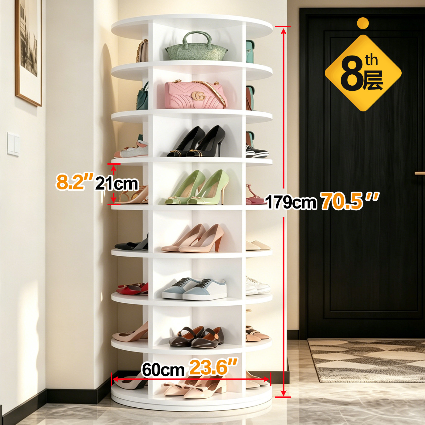 360 Rotating Modern Shoe Rack  - đánh giá và giá Home Gym China