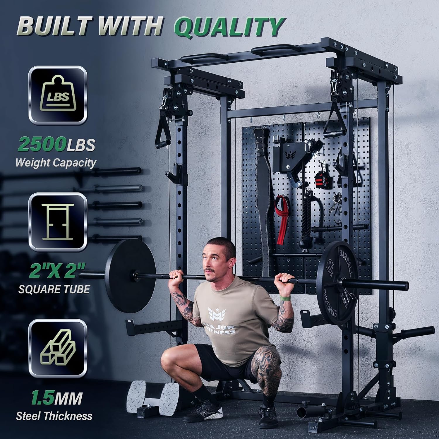 Drone3 Power Rack, 2500lbs Mul - đánh giá và giá Pulley Home Gym