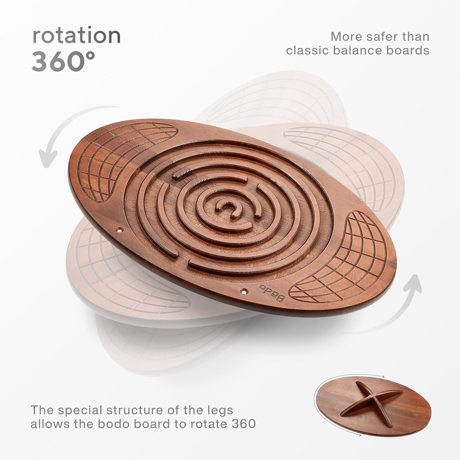Wooden Balance Board with Funn - đánh giá và giá Wobble Board Balance