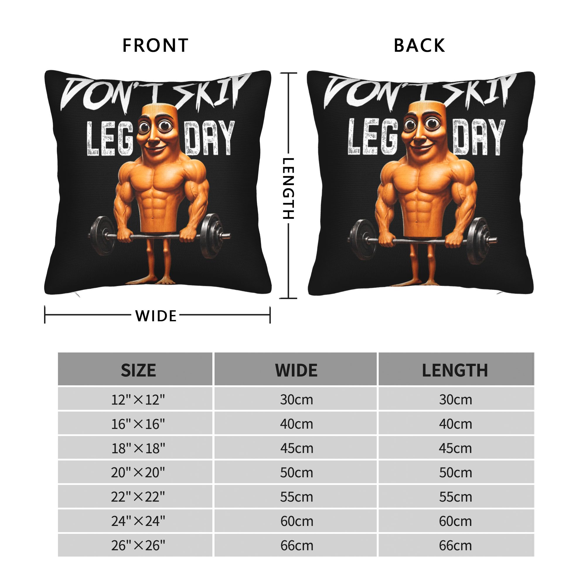 Pillow Case Don't Skip Leg Day - đánh giá và giá Home Gym Leg Day