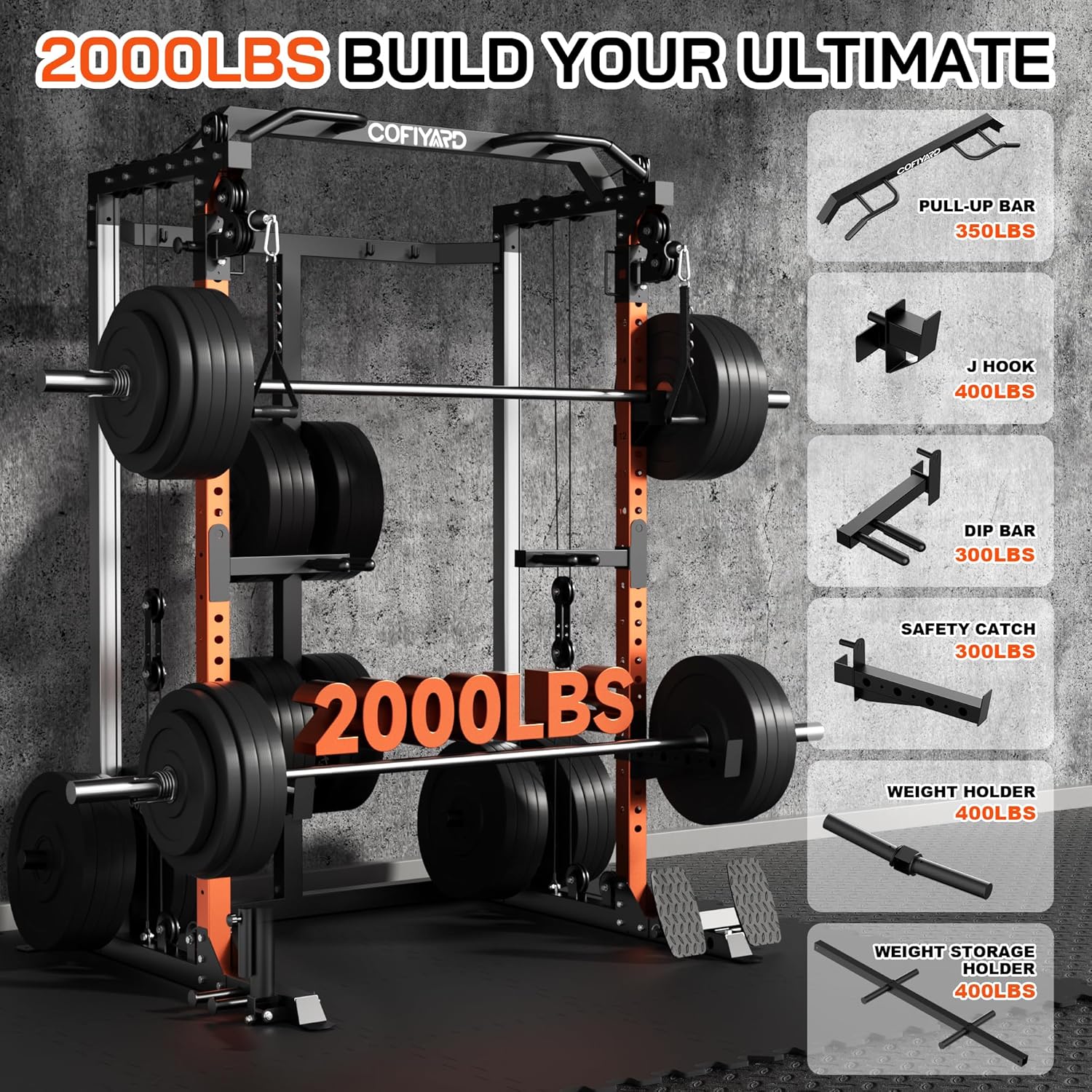 Power Cage, Power Rack with Du - đánh giá và giá Pulley Home Gym