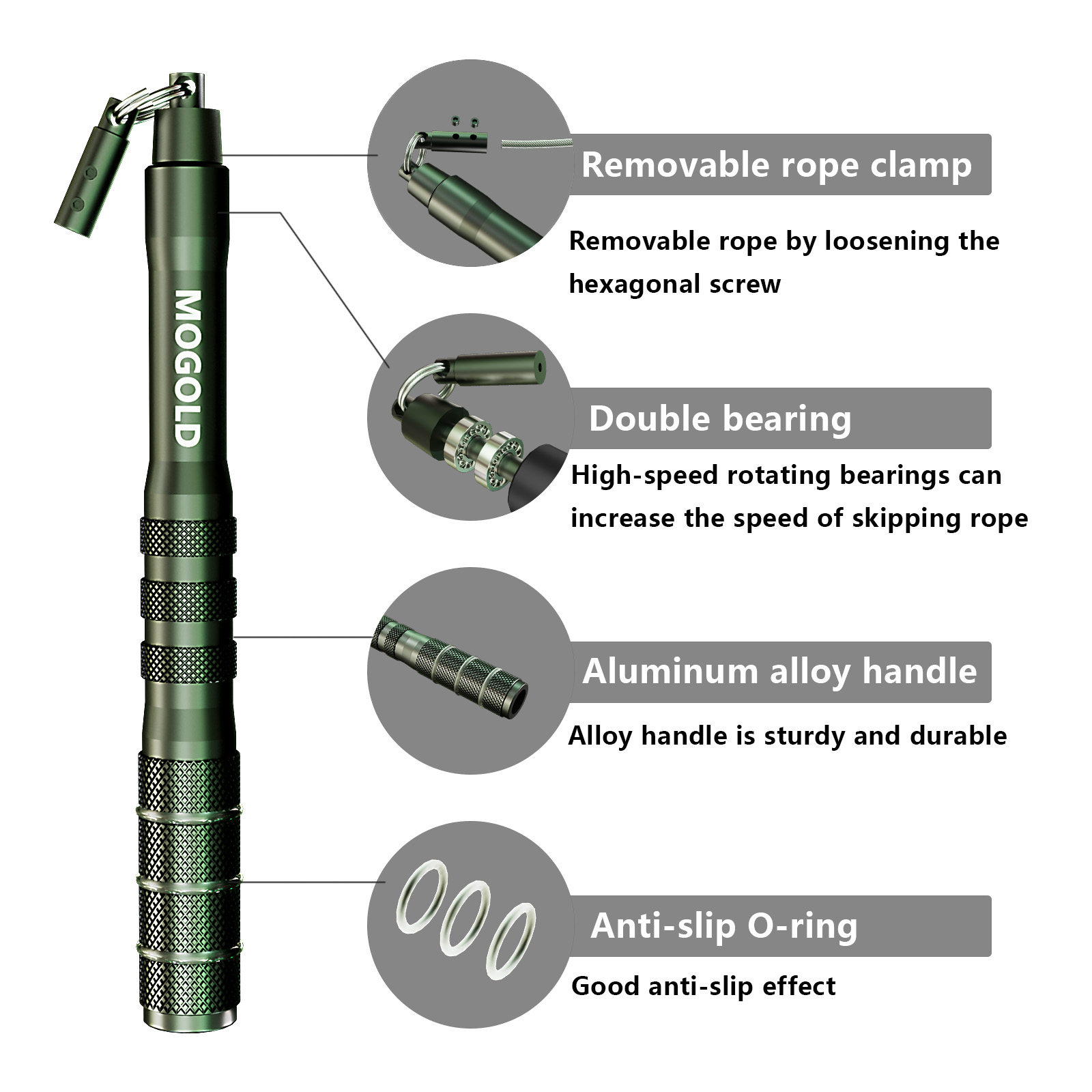 Anti-tangling fast skipping ro - đánh giá và giá Jump Rope Bearing