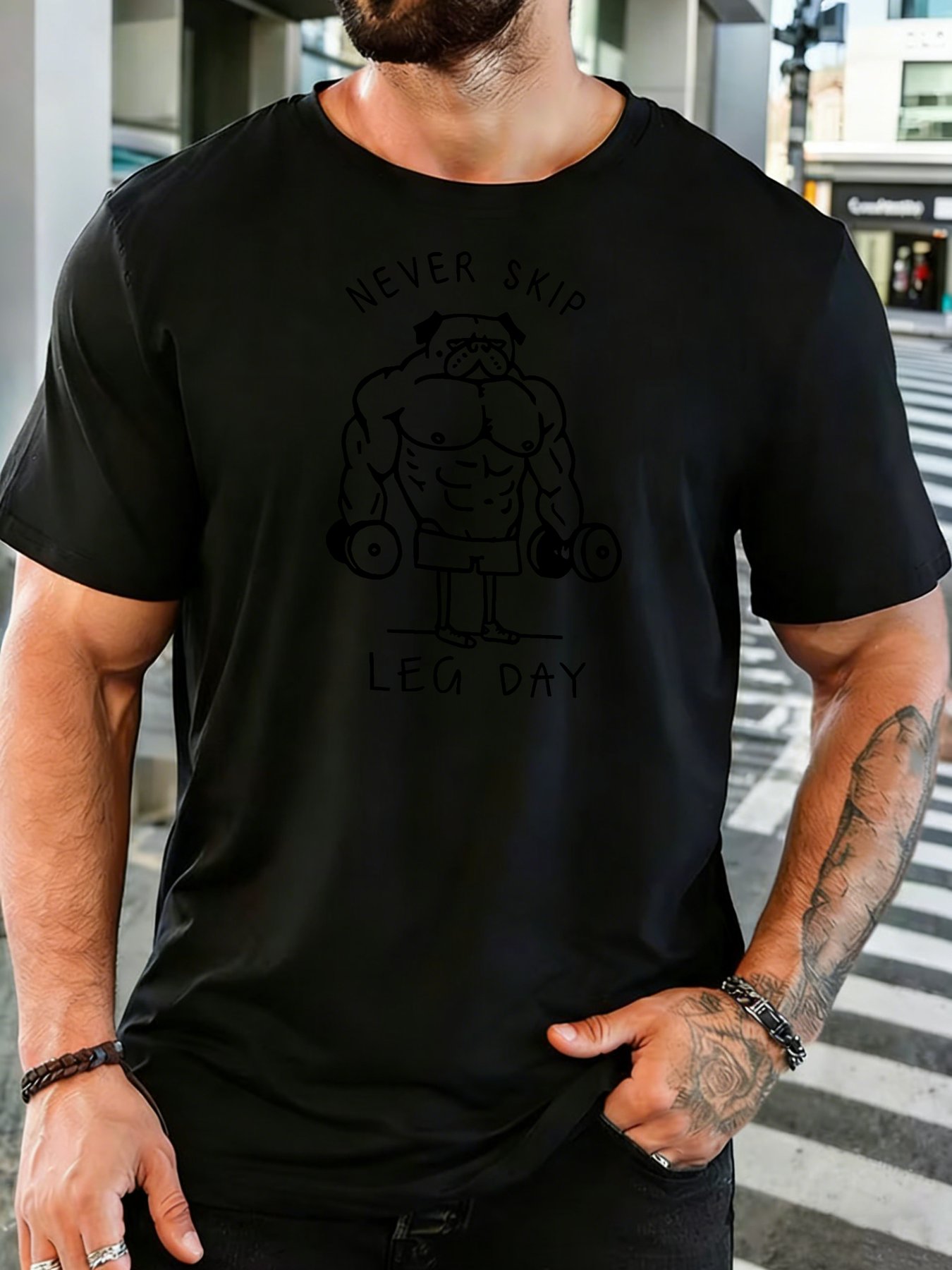Mens Gym Fitness Muscular Pug  - đánh giá và giá Home Gym Leg Day