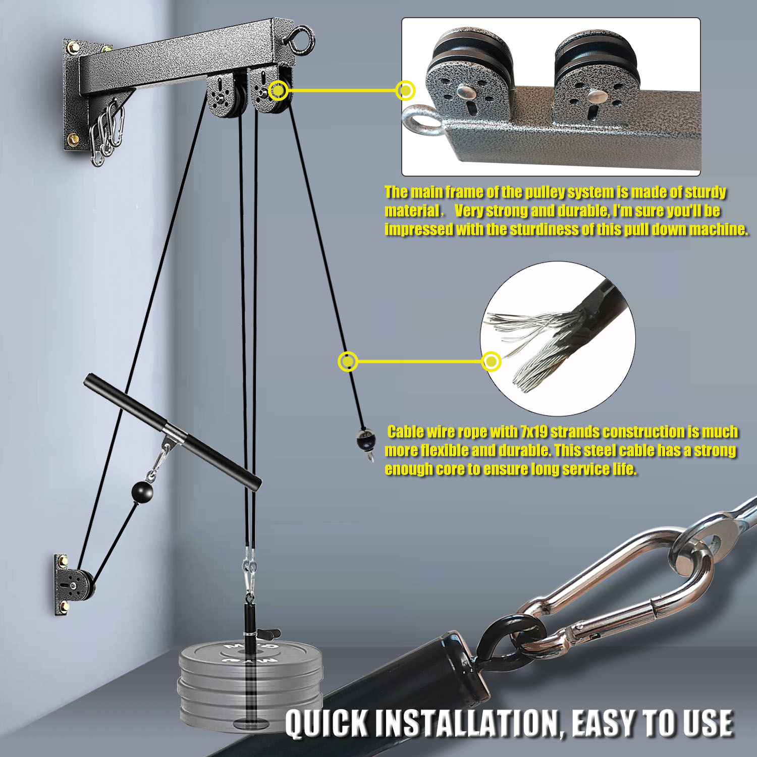 Fitness Wall Mounted Pulley Sy - đánh giá và giá Pulley Home Gym