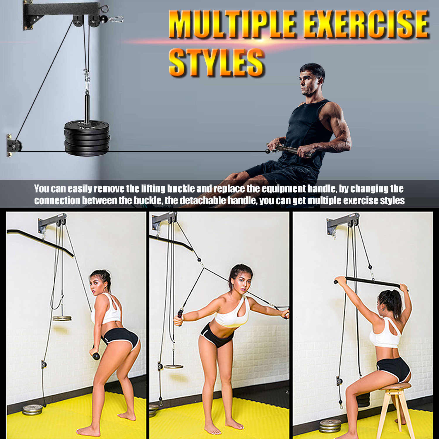 Fitness Wall Mounted Pulley Sy - đánh giá và giá Pulley Home Gym