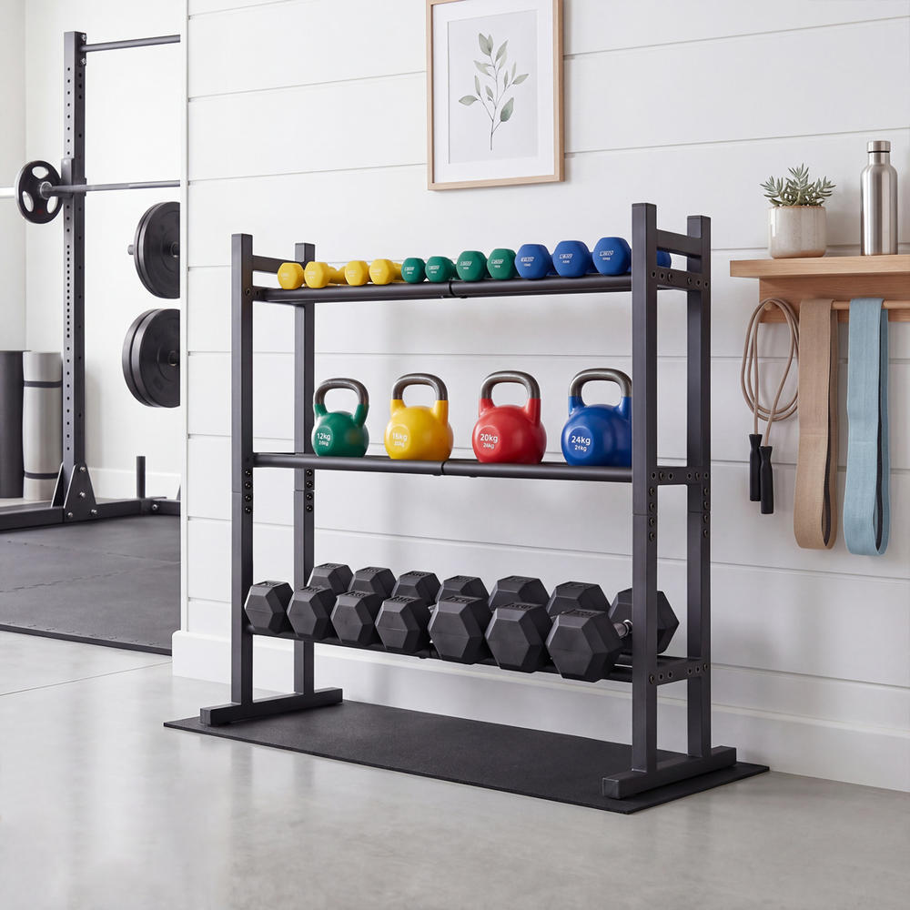 Heavy Duty 3-Tier Dumbbell Rac - đánh giá và giá Home Gym Training