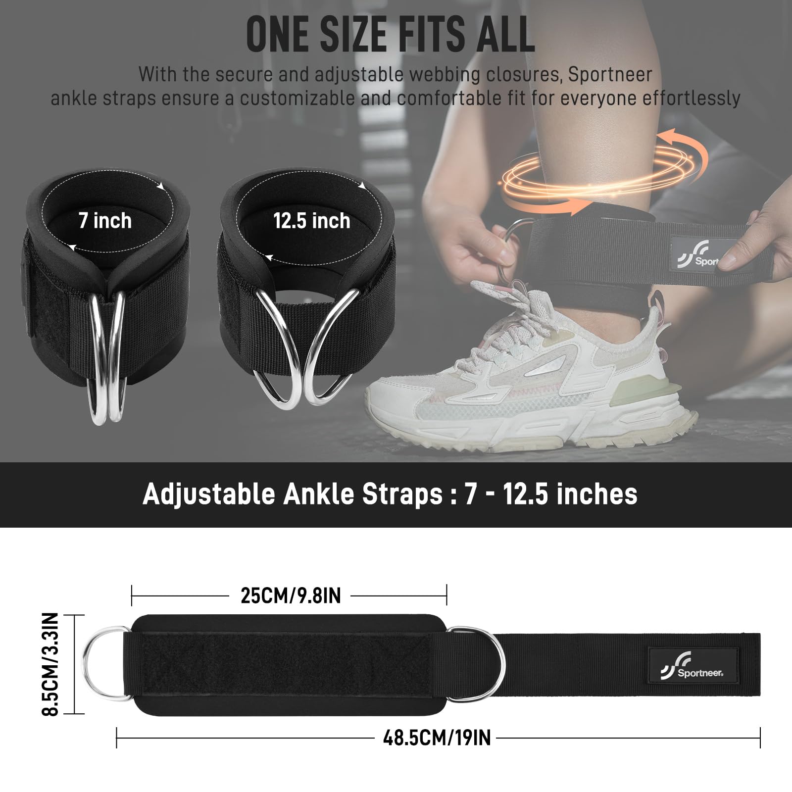 Sportneer Adjustable Ankle Str - đánh giá và giá Home Gym Leg Extension
