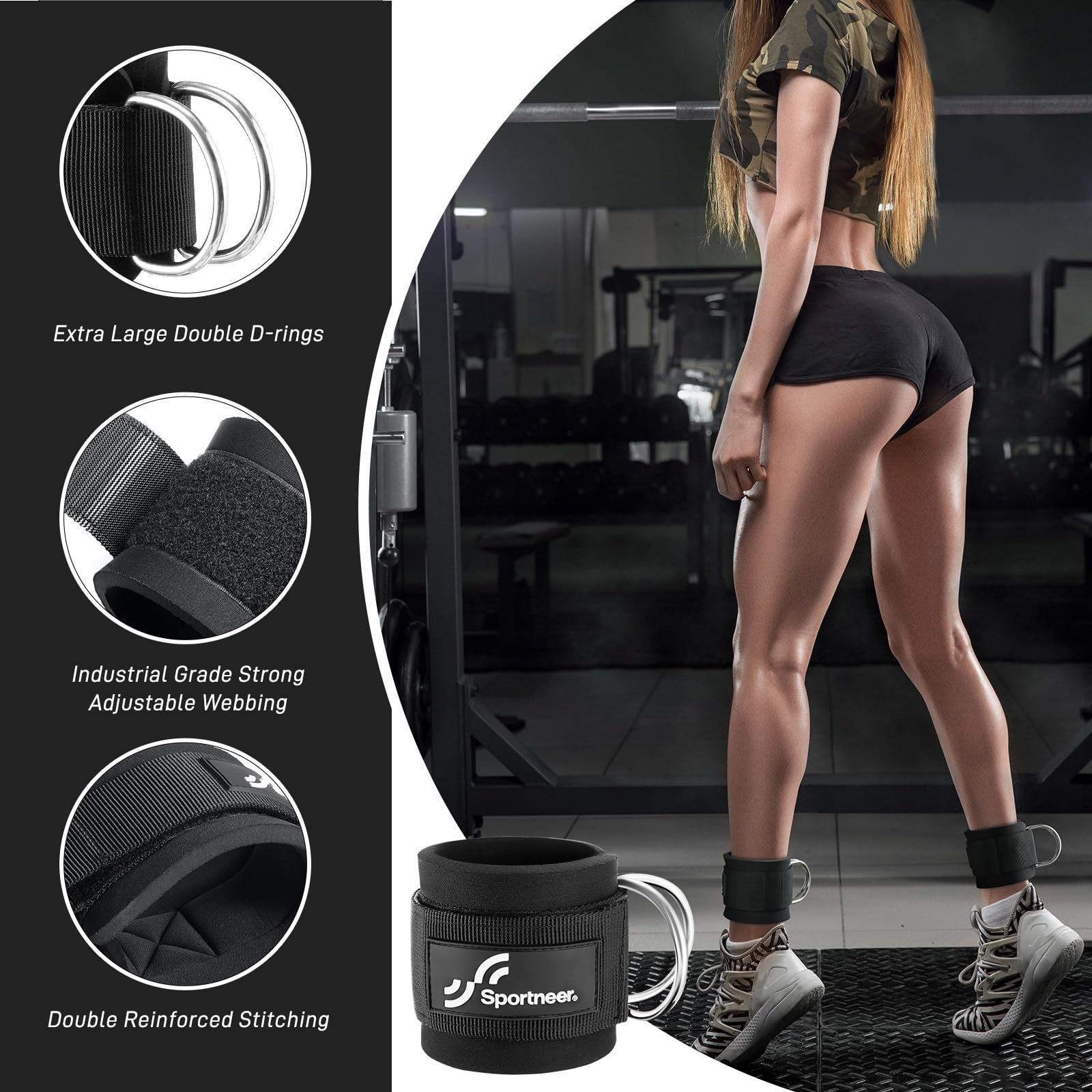 Sportneer Adjustable Ankle Str - đánh giá và giá Home Gym Leg Extension