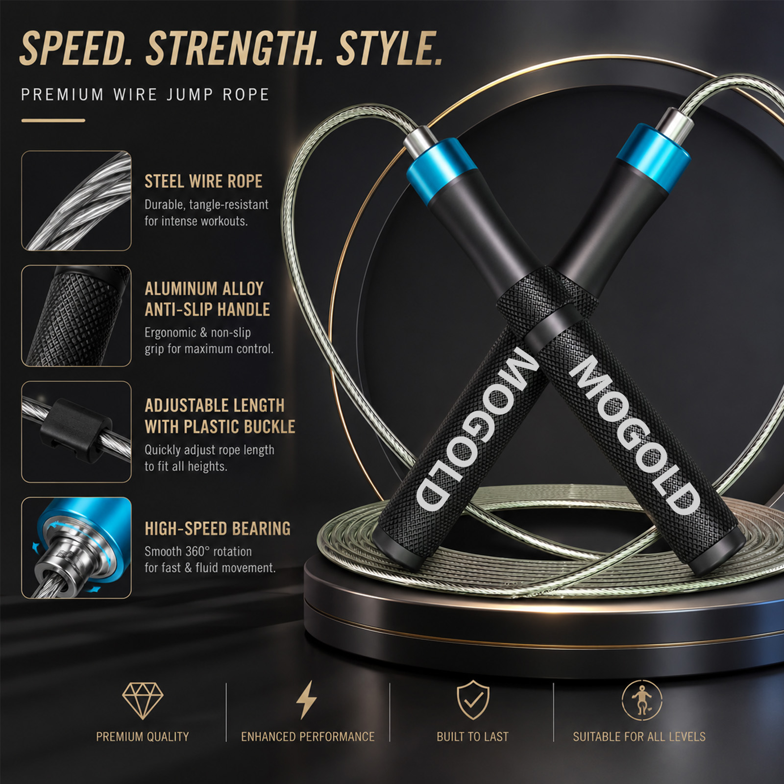 MOGOLD Professional Speed Jump - đánh giá và giá Jump Rope Bearing