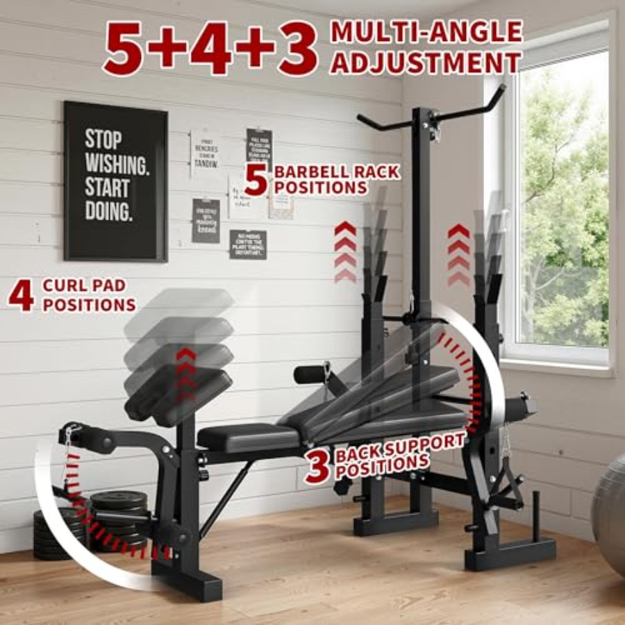Home Gym Weight Bench Set: Ste - đánh giá và giá Home Gym Leg Extension