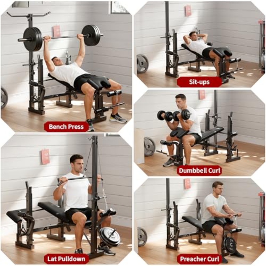 Home Gym Weight Bench Set: Ste - đánh giá và giá Home Gym Leg Extension
