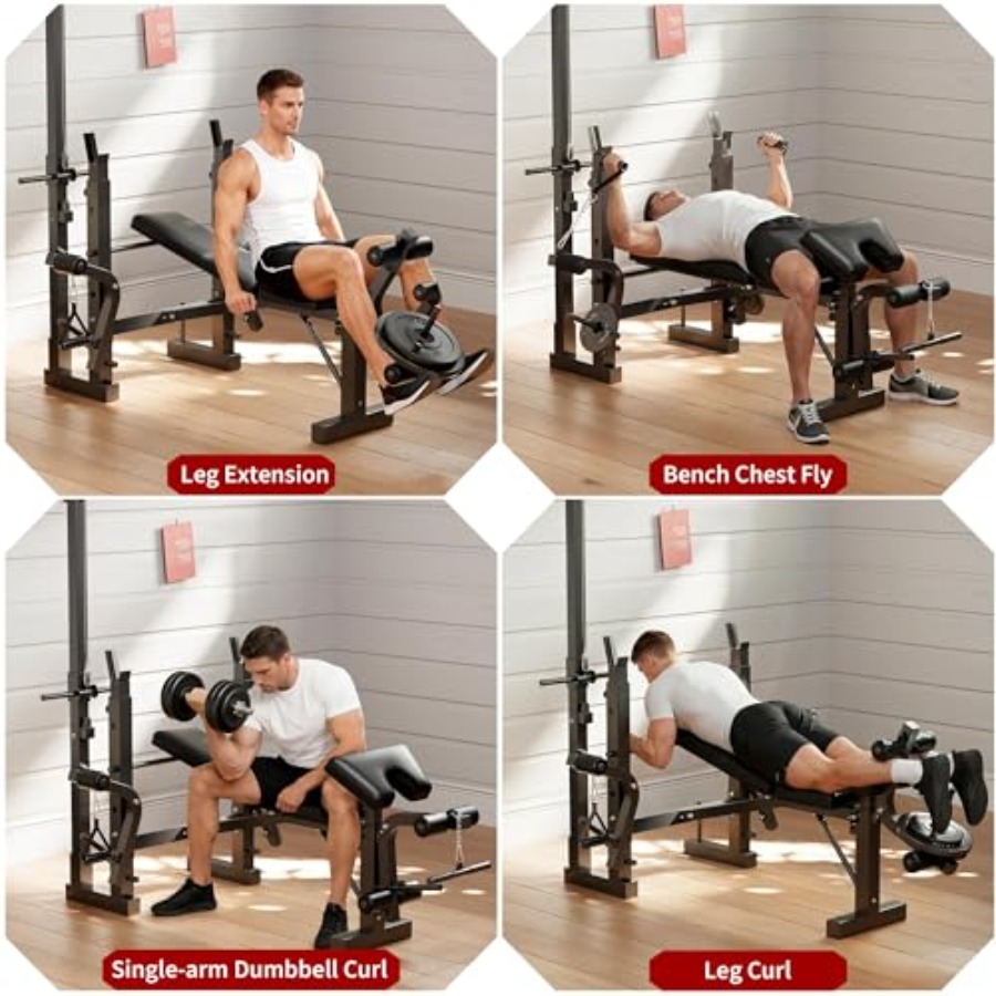 Home Gym Weight Bench Set: Ste - đánh giá và giá Home Gym Leg Extension