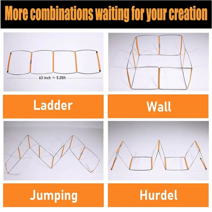 Dual-Purpose Soccer Training J - đánh giá và giá Agility Ladder Speed