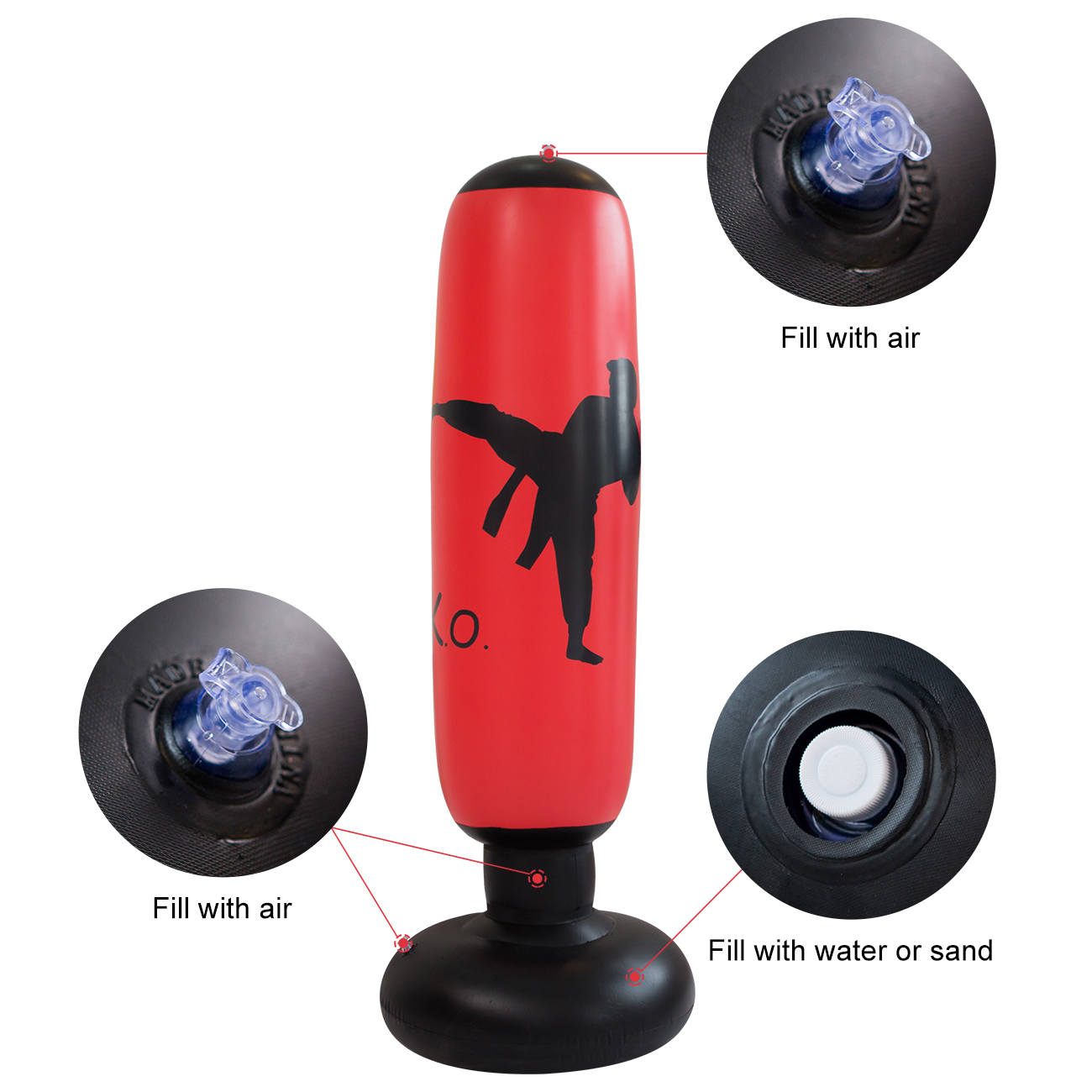 1PC Inflatable Freestanding He - đánh giá và giá Boxing Bag Stand