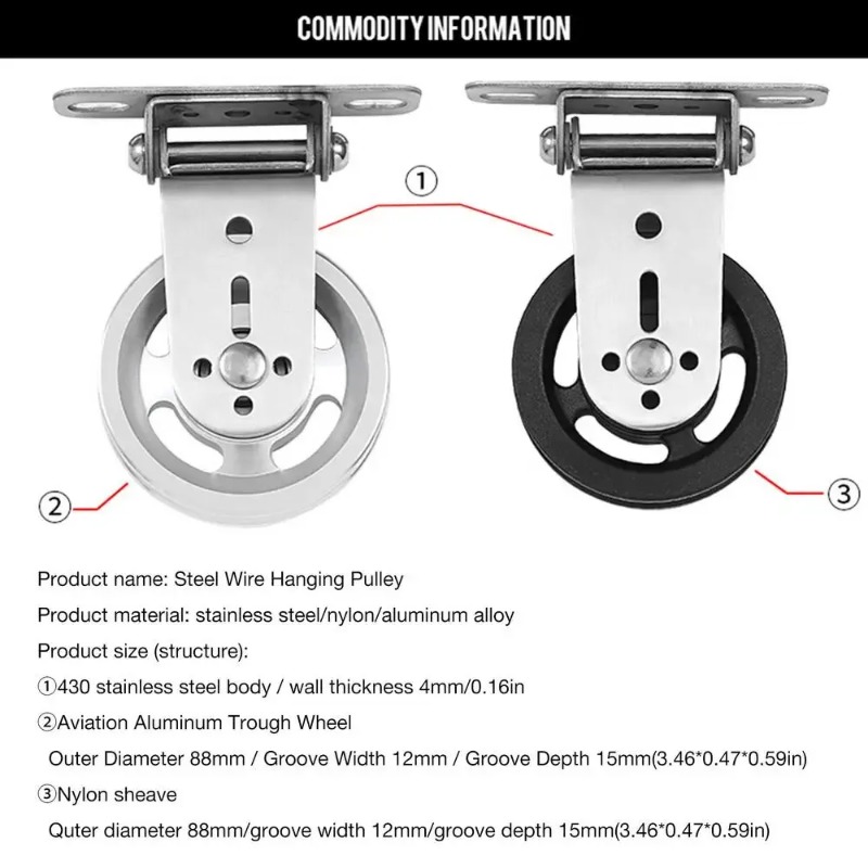 Mute Rotatable Stainless Steel - đánh giá và giá Pulley Home Gym