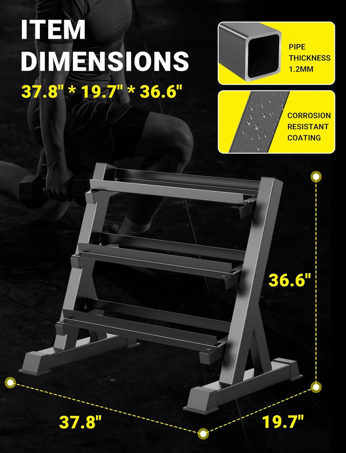 Home Gym Dumbbell Rack, 3 & 5  - đánh giá và giá Home Gym Training